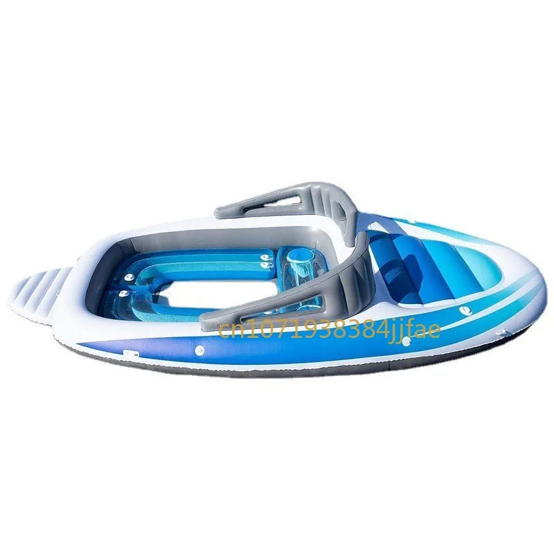 Cama Flotante Inflable De PVC Para 4-6 Personas, Barco Pirata, Corte, Fila Flotante Para Varias Personas
