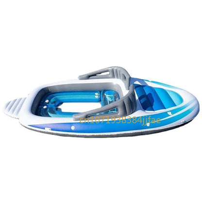 Cama Flotante Inflable De PVC Para 4-6 Personas, Barco Pirata, Corte, Fila Flotante Para Varias Personas