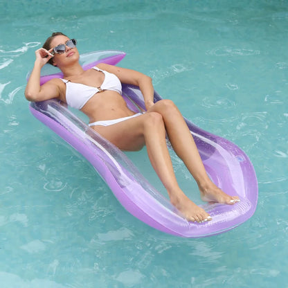 Inflatable Pool Lounger Float for Adults,Inflatable Swimming Floating Bed Hammock for Pool with Soft Mesh Center,Pool Float Hamm