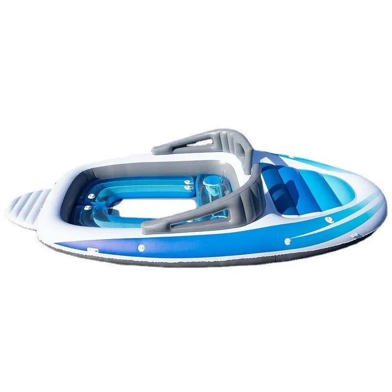 Cama Flotante Inflable De PVC Para 4-6 Personas, Barco Pirata, Corte, Fila Flotante Para Varias Personas