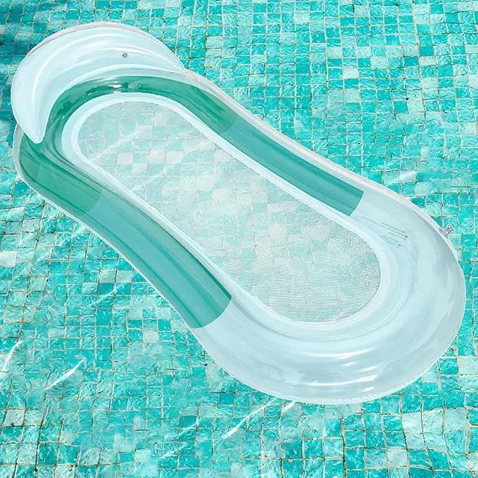 Inflatable Pool Lounger Float for Adults,Inflatable Swimming Floating Bed Hammock for Pool with Soft Mesh Center,Pool Float Hamm