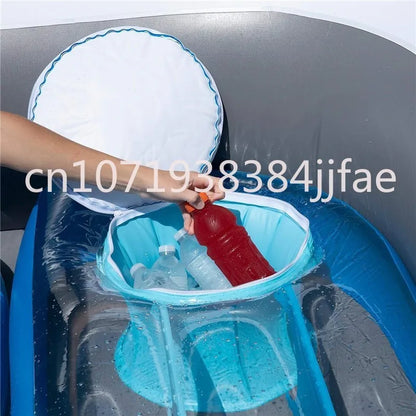 Cama Flotante Inflable De PVC Para 4-6 Personas, Barco Pirata, Corte, Fila Flotante Para Varias Personas