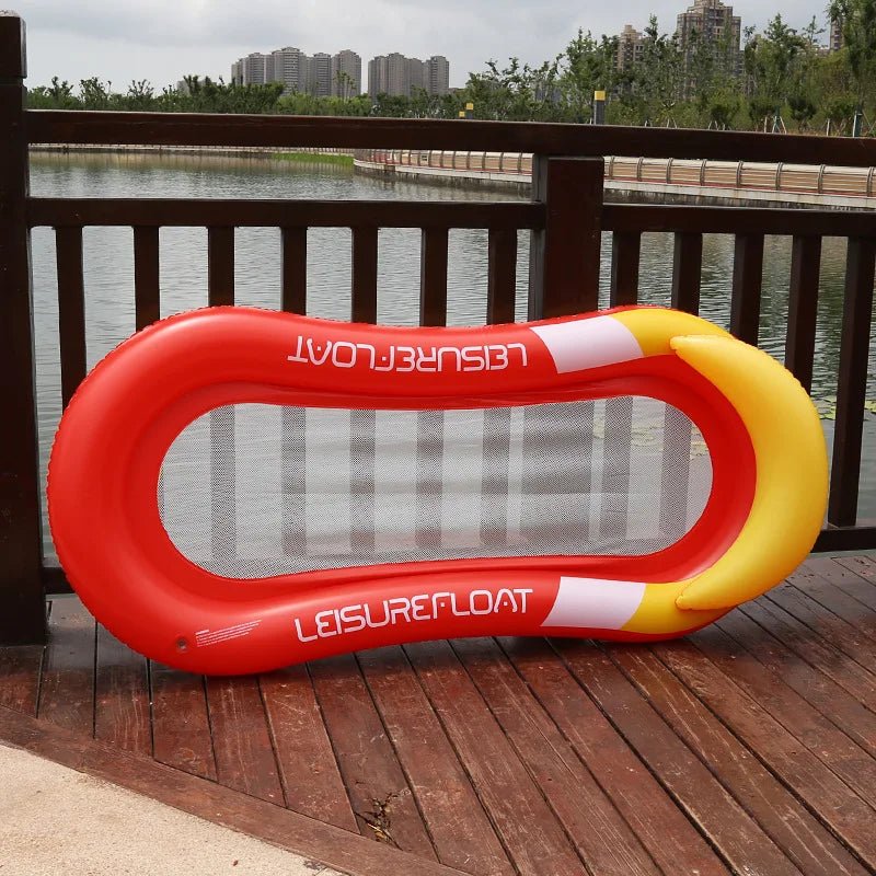 Inflatable Pool Lounger Float for Adults,Inflatable Swimming Floating Bed Hammock for Pool with Soft Mesh Center,Pool Float Hamm