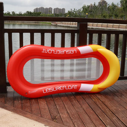 Inflatable Pool Lounger Float for Adults,Inflatable Swimming Floating Bed Hammock for Pool with Soft Mesh Center,Pool Float Hamm