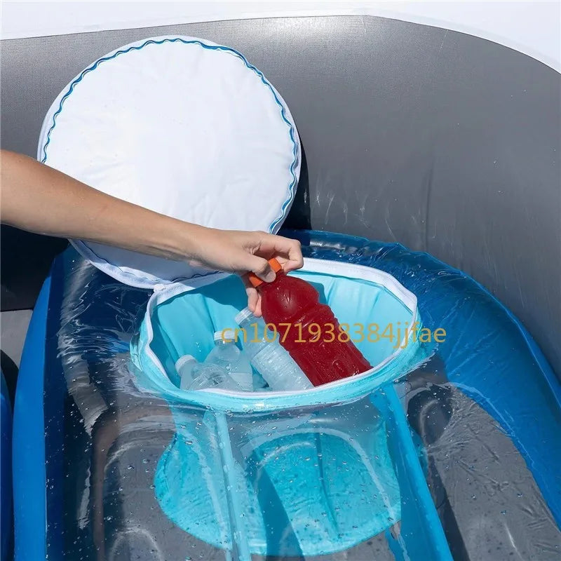 Cama Flotante Inflable De PVC Para 4-6 Personas, Barco Pirata, Corte, Fila Flotante Para Varias Personas