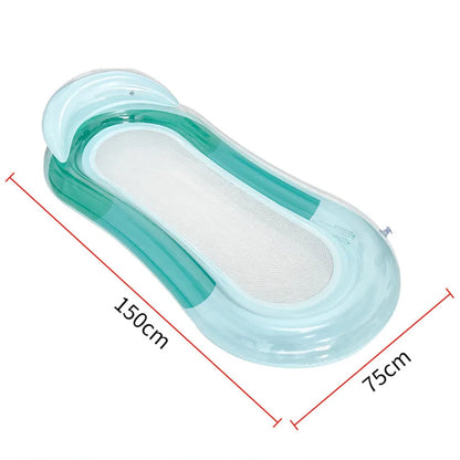 Inflatable Pool Lounger Float for Adults,Inflatable Swimming Floating Bed Hammock for Pool with Soft Mesh Center,Pool Float Hamm